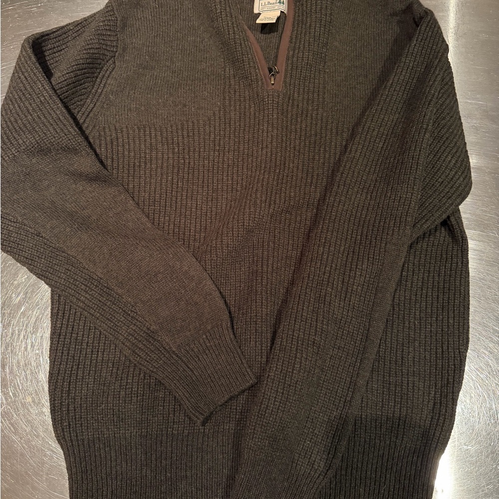 L.L. Bean Merino quarter zip sweater